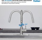 Brushed Nickel Kitchen Sink Faucet Sprayer Pull Down Single Handle Swivel Mixer
