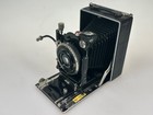 Vintage Ihagee 9x12 Folding Plate Camera Lens Tessar 10 5cm Carl Zeiss Works