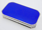 Art Deco P H Vogel Solid Sterling Silver Guilloche Enamel Snuff Box  C 1924 135g