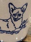 Corgi Louisville Stoneware Mug Corgi Dog Foxlike With Flowers Signed