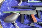 Lot Of 3 Spyder Mr1 Paintball Marker Guns 2 Extra Barrels 2 Stocks 3 Hoppers