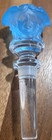 Versace Rosenthal Medusa Bottle Stopper Blue Crystal Wine Liquor Read Chipped