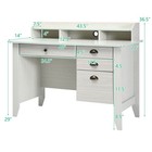 Pc Laptop Writing Table Workstation Computer Desk  Student Study Furniture White
