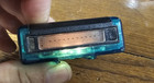 Vintage Motorola Clear Translucent Aqua Green Blue Pager Still Powers On  