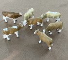 Custom Cm Ertl 1 64 Lot Of 7 Beef Cows Cattle Farm Animal Set Diorama Mini