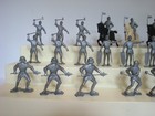 Marx Knights   Vikings Play Set  complete Set Of 27   3 X 9   Knight W  3 Horses