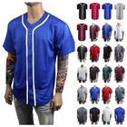 Men S-3xl Baseball T-shirt Plain Jersey Raglan Sports Team Botton Down