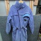 Nils Vintage Ski Suit Womens Size L Blue One Piece Insulated Belted Snow Outdoor