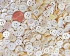 100 Vintage Cleaned   Polished 4-hole Mother Of Pearl Buttons   3 8  To 1 2 