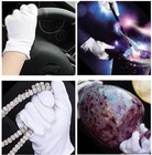 12 Pairs Xl  White Cotton Inspection Gloves     Soft Jewelry Coin Work Gloves