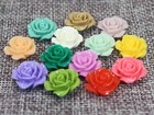 25 Mixed Color Flatback Resin Rose Flower Cabochon 15mm Craft Diy Embellishments