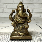 Vtg Bronze Ganesha Statue Ganesh   Mouse India Hindu Elephant God