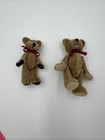 Miniature Jointed Teddy Bears 2 5   3    Posable Bendable Lot Of 2