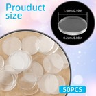 50 Pcs Glass Table Top Anti Slip Pads Clear Rubber Bumpers Round Silicone Pads