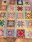 Vintage Handmade Ohio Star Quilt   88    X 70      Colorful Patchwork    Cottage