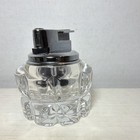 Mikasa Germany Clear Faceted Glass Table Lighter W  Chrome Tone Top