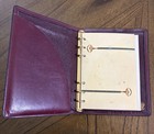 Gucci Address Book Holder Burgundy Leather With Gold Tone Hardware