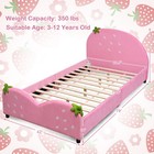 Kids Children Upholstered Platform Toddler Bed Bedroom Home Berry Pattern