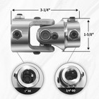 1  Round X 3 4  Dd Steering Universal Joint Single U Joint Shaft total Chrome