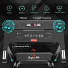 Folding Electric Treadmill Compact Walking Running Machine W app Control Speaker