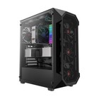 Atx Mid Tower Gaming Computer Pc Case  Tempered Glass  Built-in 4 X 120mm Gc1