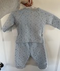 Quilted Blue And Silver Ser For Baby Girl 3-6 Months