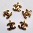 Lot Of 5pcs Chanel Vintage Buttons And Zipper Pulls  Metal 19mm
