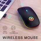 2 4ghz Wireless Optical Mouse Usb Rechargeable Rgb Cordless Mice For Pc Laptop