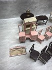 Mixed Lot Vtg Antique Tootsie Toy Dollhouse Furniture Die Cast Metal 34pcs Read