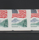 Us Error Stamps   2280c Flag  Yosemite  Imperf   Miscut Pnc5  3 Mnh  550 00 