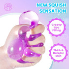 Squishy Fidget Toys Stress Cube  4 Pack Ice Cube Squeeze Balls  Gel Goo Filled S