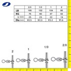 Saltwater Fishing Japan Sleeves Cross-line Crane Swivel 3 Way T-shape Snaps