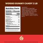 Gummy Worms   2 Pound Bag   Gummy Candy Made With Real Fruit Juice   Chewy