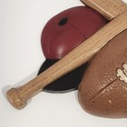 Vintage Sports Wall Plaque     Football Baseball Glove Bat Cleat Cap     1992 Hom