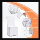 95 Pcs Rhymbar White Stretch Spandex Chair Covers For Weddings Parties   Dining