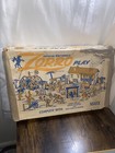 Vintage Rare 1950s Zorro Play Disney Marx Set With Box Figures