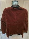 Men s Brown Velvet Tuxedo Jacket Black Shawl Lapel One-button Lined M