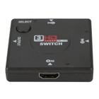 Square Box 3-port Hdmi Switcher 3 In 1 Out 1080p 3d For Ps3  Pc  Dv  Dlp Video