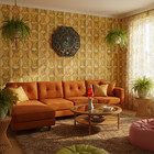 Vintage 1969 Dart Syroco Zodiac Wall Clock  Astrology Mcm 16  Raised Plaque 2046