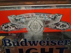 Vtg Rare Budweiser Light Beer Mirror 18x22 Anheuser Busch 80   s 