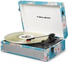 Vintage Bluetooth Vinyl Record Player 3-speed With Built-in Speakers  Portabl   