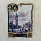 Ajman Stamp Set 6 Used Wwii Royal Visit World Landmarks Collection