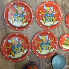 Vintage Tin Childs Tea Set  Ohio Art  150  Dutch Winter  13 Pieces  2 Kettles