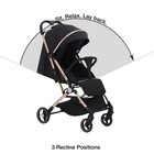 Lightweight Foldable Baby Stroller Pushchair Buggy Pram With Rain Cover Jy-58