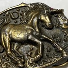 Unicorn Brass Great American Belt Buckle Vintage Rare Horse Collectible  1981