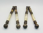 Antique Victorian 1800 s  2  Pair Of Mother-of-pearl Silverplate Nutcrackers 