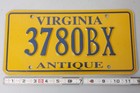 Vintage Virginia Antique License Plates Matching Pair 378obx Vanity Outer Banks