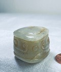 Vintage Chinese Jade Carving Pendant Toggle Artifact