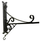 Trade Sign Bracket In Black Finish Iron Hand Forged 16 Inches