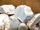 2000 Carat Lots Of Rare High End Angelite Rough - Plus A Free Faceted Gemstone